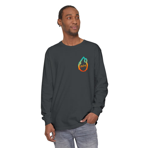 Dissolve The Ego (Back design) - Unisex Garment-dyed Long Sleeve T-Shirt